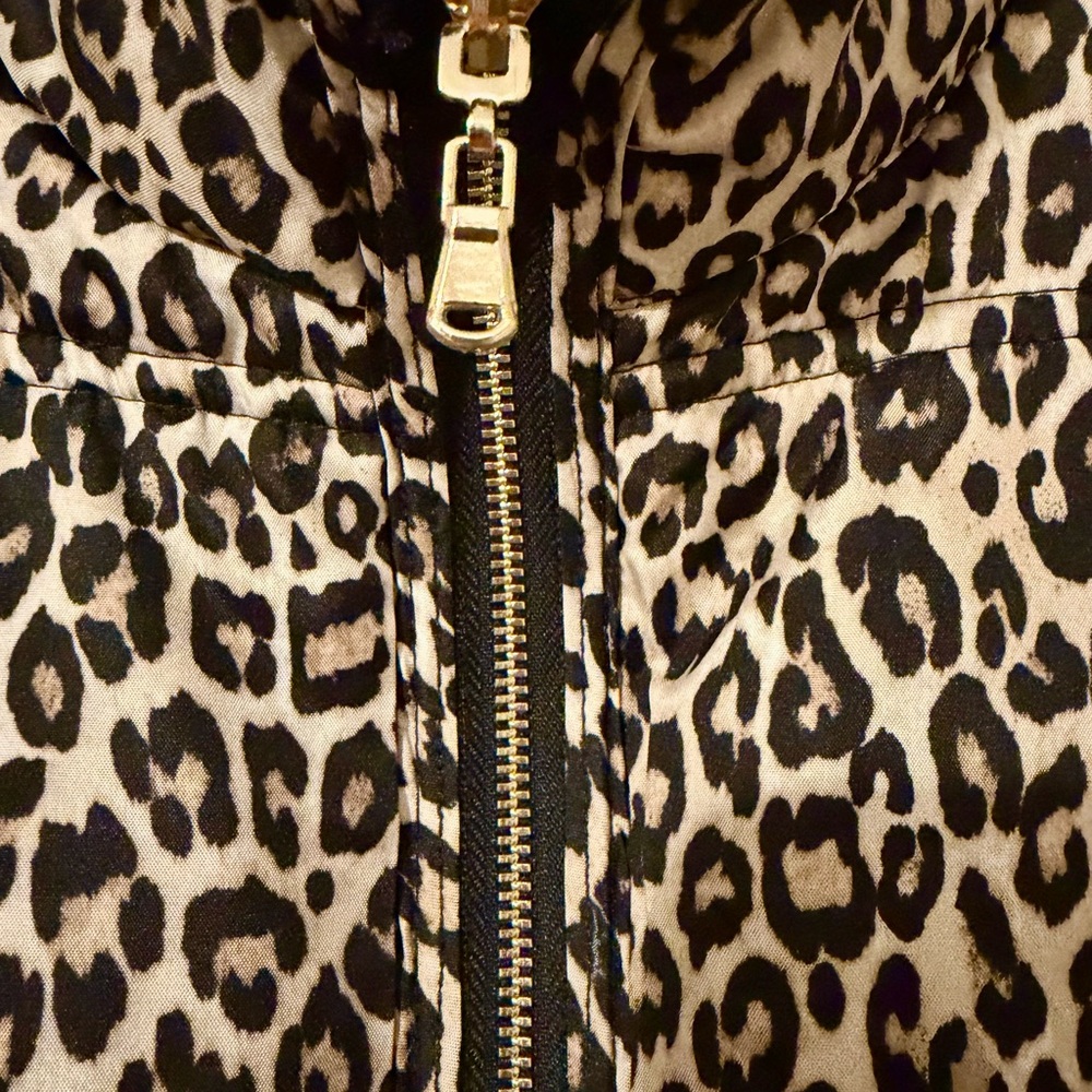 Chico's Black and Tan Animal Print Reversible  Vest Size 4/20 - Picture 5 of 11